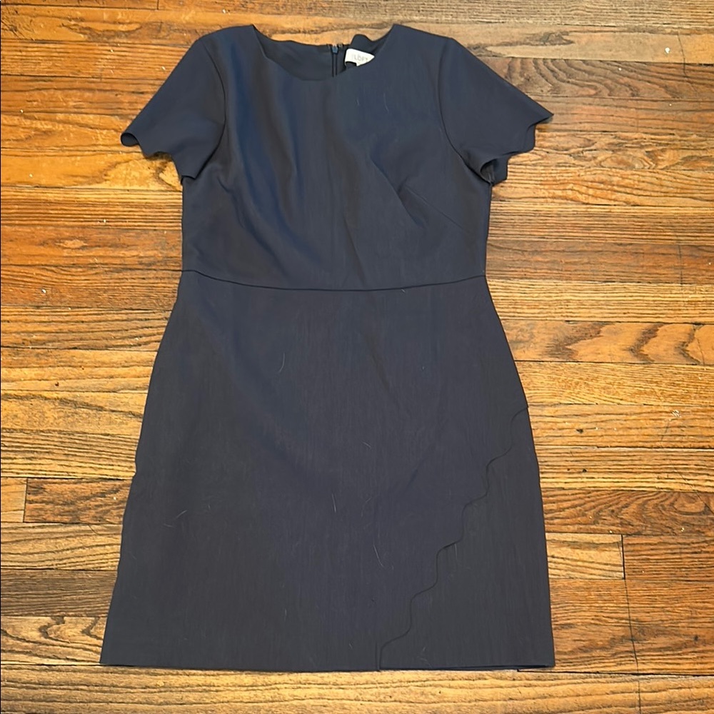 Elegant Loft Grey Faux Scallop Hem Dress size 10P